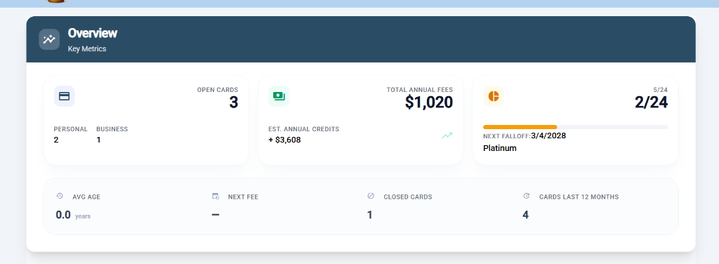 Points Applied dashboard preview on mobile